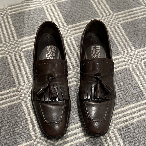 Salvatore Ferragamo Men's Dark Brown Tassel Loafers